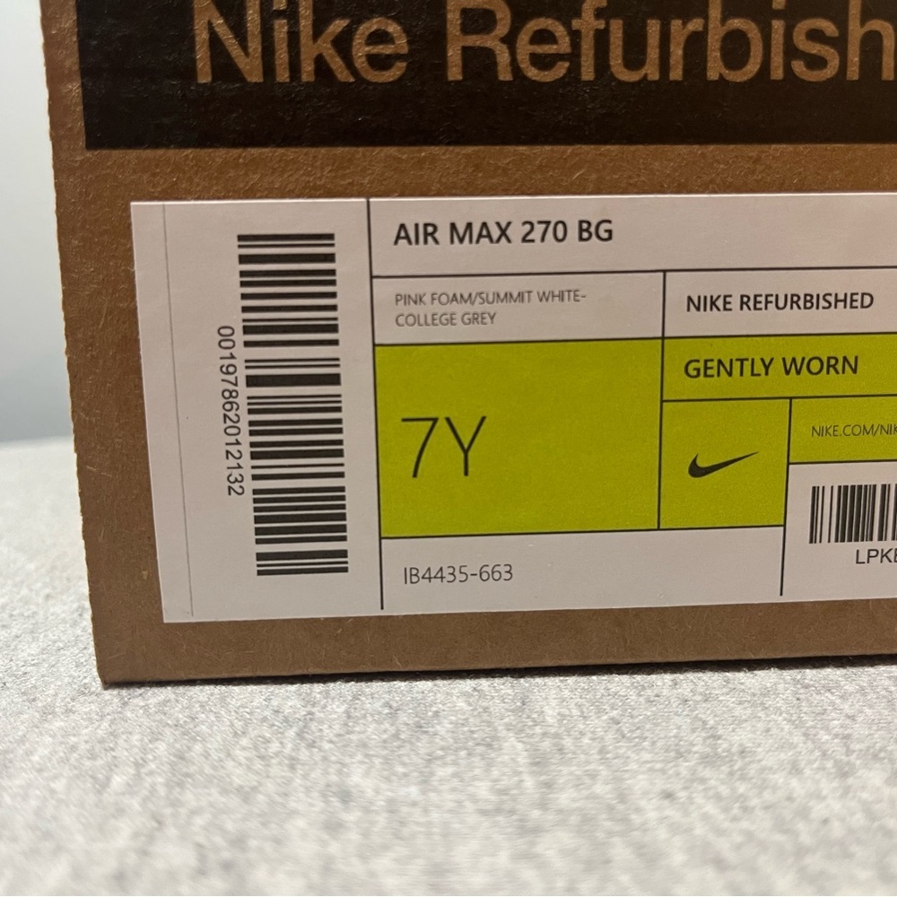 Nike Air Max 270 BG Pink Foam Summit White Size 7Y / Women's Size 8.5 IB4435-663 - Picture 11 of 11